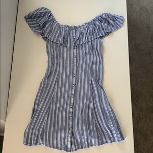 Off the shoulder striped dress